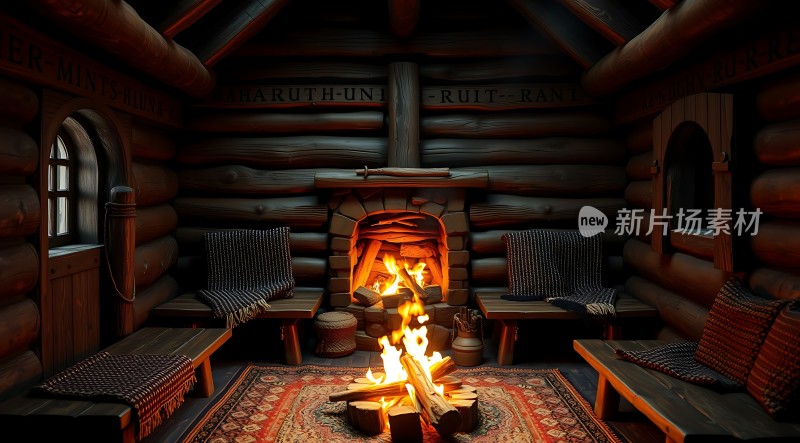 温馨木屋 fireplace