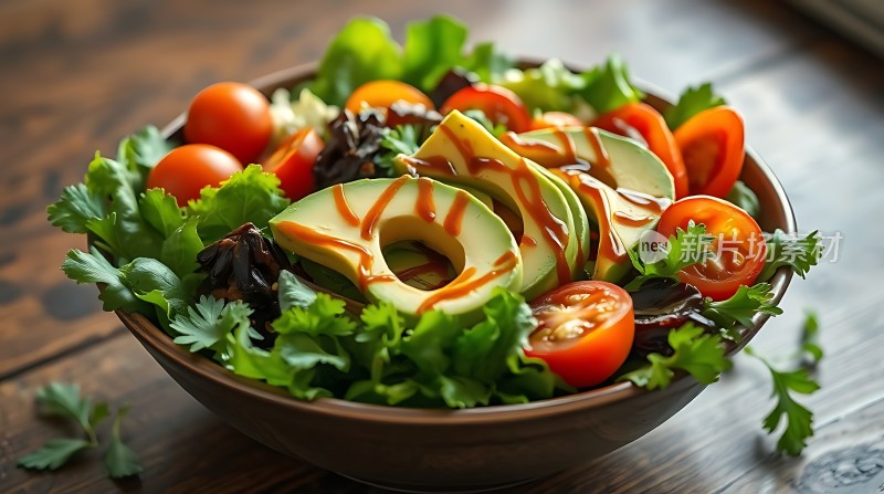 新鲜蔬菜沙拉健康美味