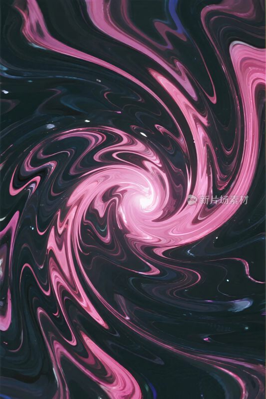 粉色漩涡艺术插画