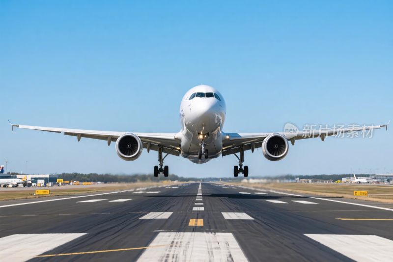 飞机起飞跑道场景