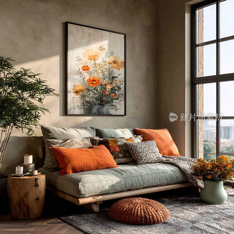 温馨室内沙发装饰场景