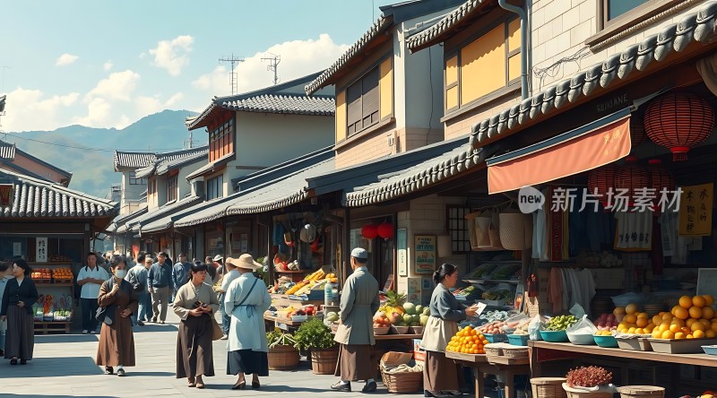 古风集市热闹非凡
