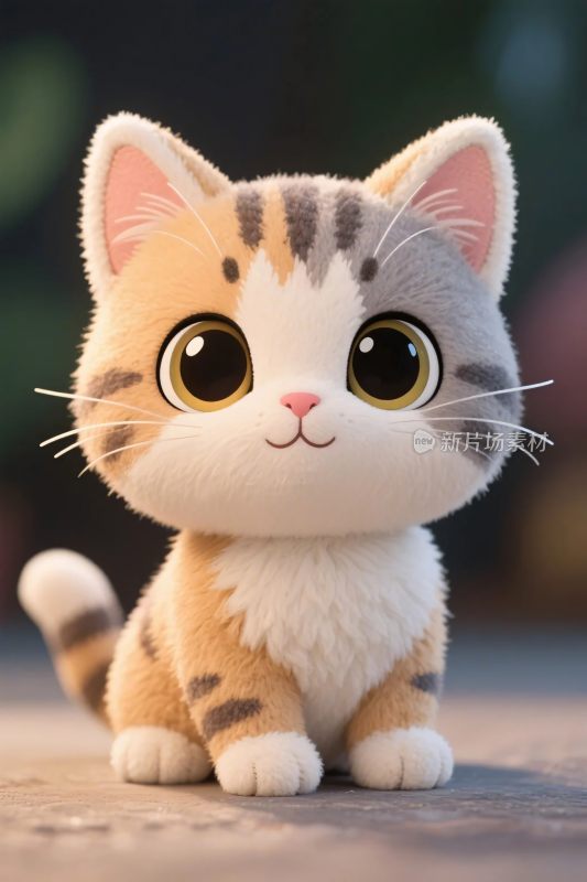 呆萌卡通小猫形象