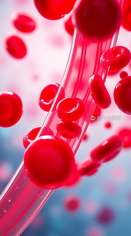 红色血细胞在血管中流动