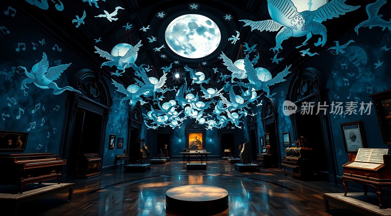 艺术馆里的梦幻夜空