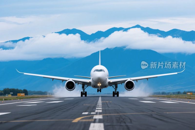 飞机起飞跑道场景