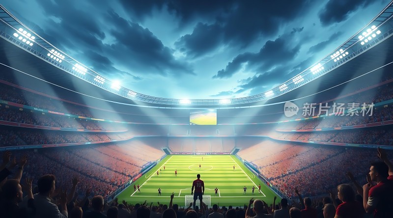 新片场素材足球比赛现场