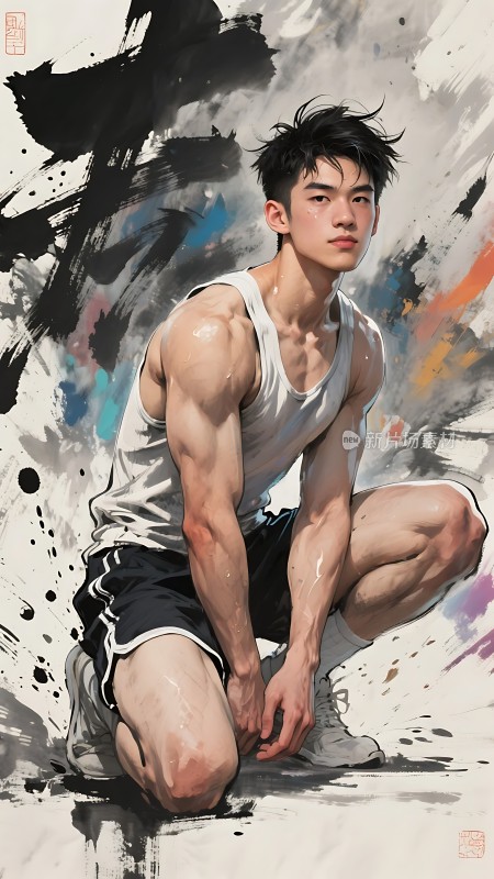 汗水与力量运动健将的瞬间