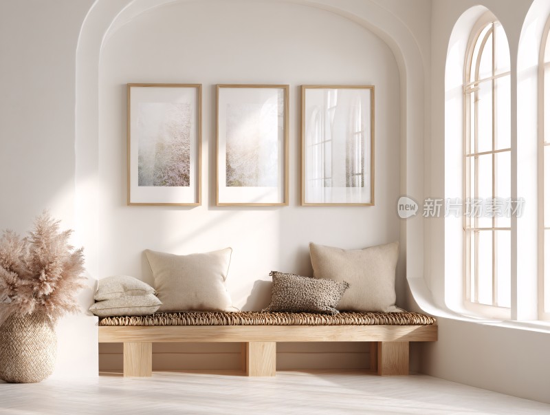 简约风格室内窗边休憩角落