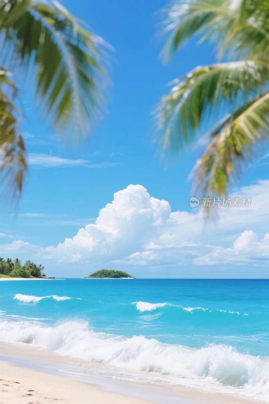 热带海滩风景图