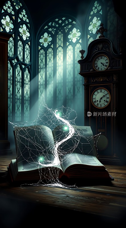 神秘图书馆里的魔法书