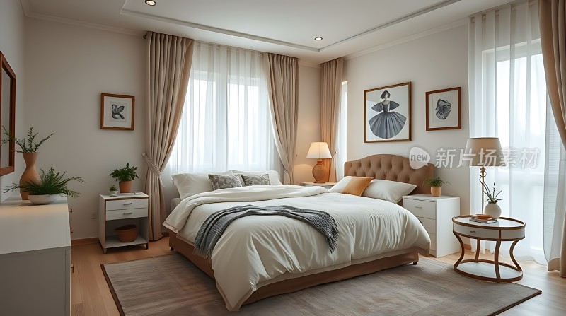 现代卧室温馨雅致舒适宁静