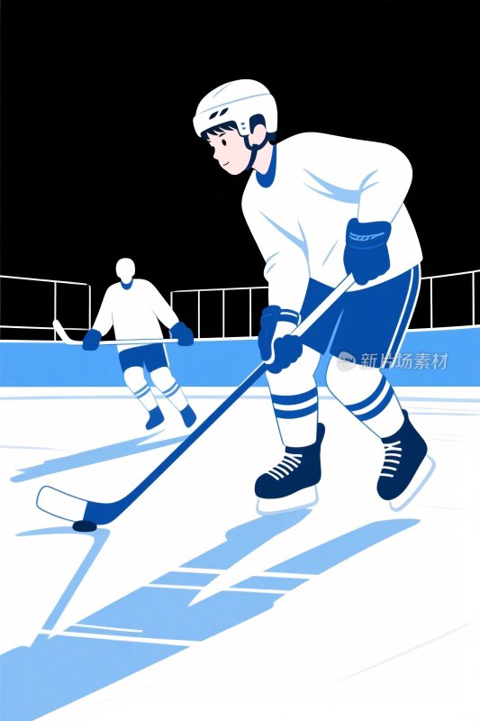 冰球比赛插画