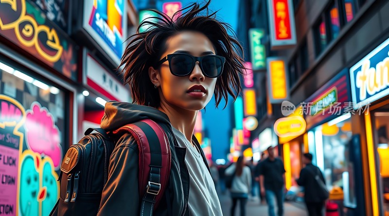 霓虹灯下的时尚之旅