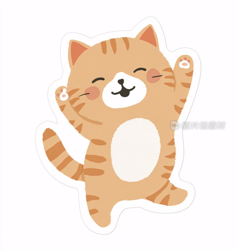 可爱猫咪卡通贴纸