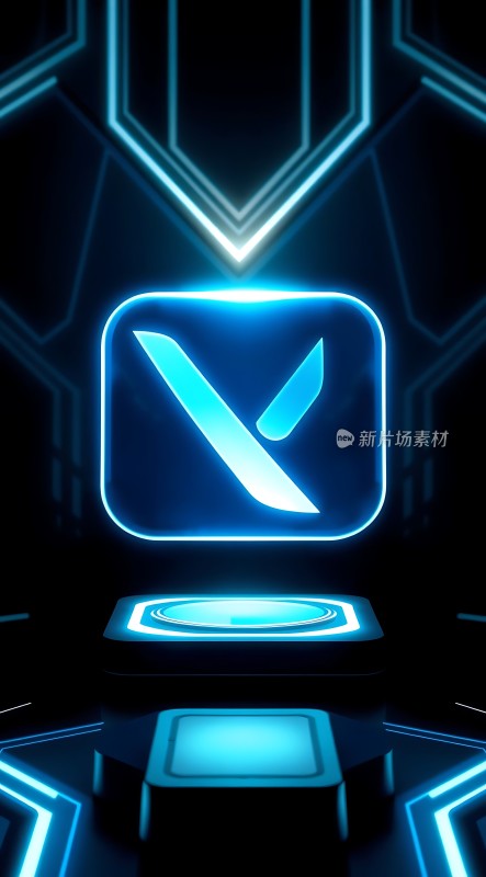 未来科技之光蓝色能量图标闪耀登场！