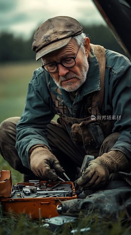 老匠人专注修理工具