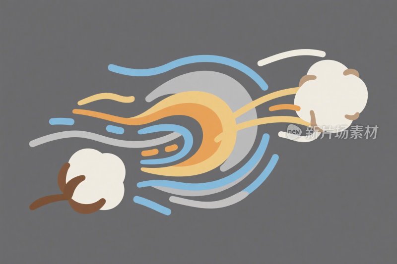 风元素插画设计