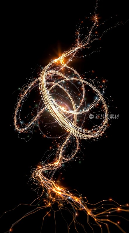 光之舞交织的光线与粒子
