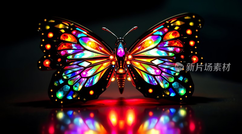 多彩蝴蝶翅膀艺术展示