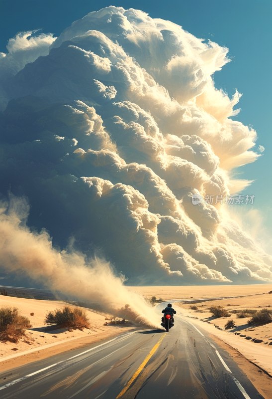 沙漠风沙尘云
