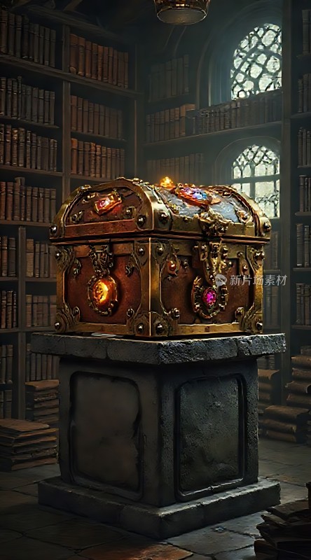 古堡秘宝黄金宝箱与藏书阁