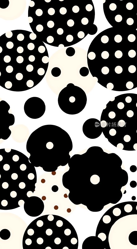 黑白圆点图案