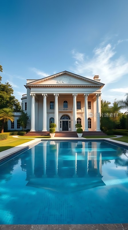 **豪华别墅与泳池美景**