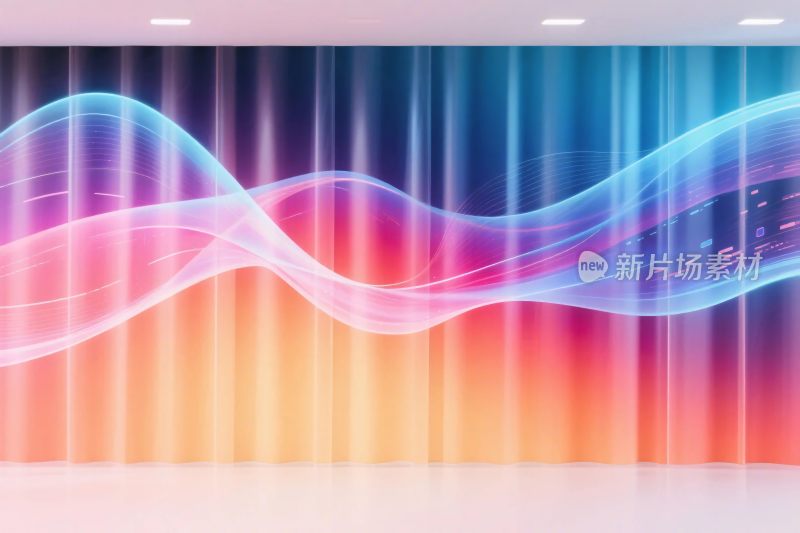 色彩渐变波浪背景