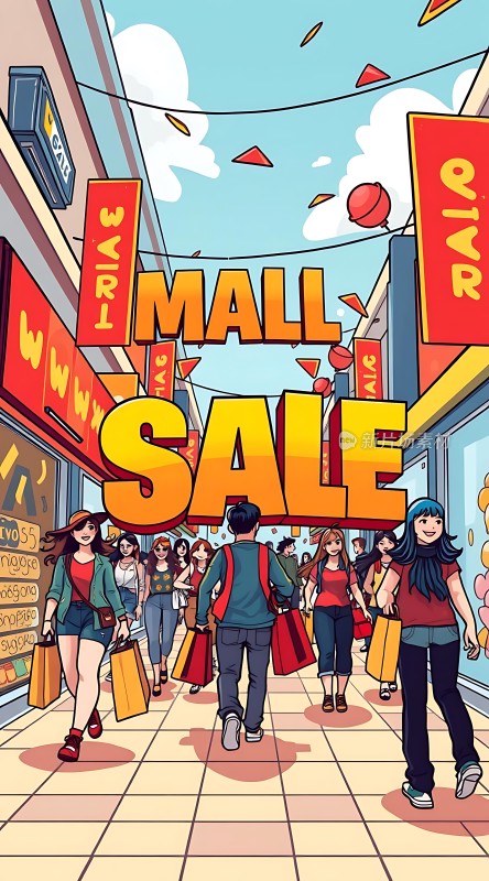 商场大减价购物狂欢盛宴！