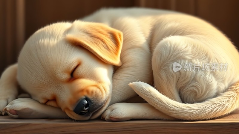 阳光下的可爱小狗