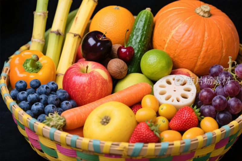 多彩果蔬篮