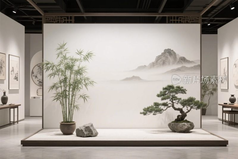 书画展览空间场景
