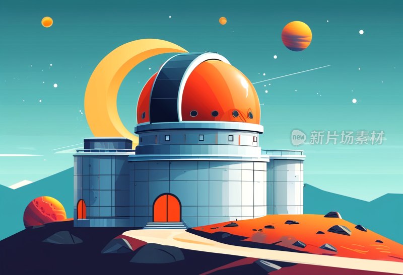 天文台矢量图标