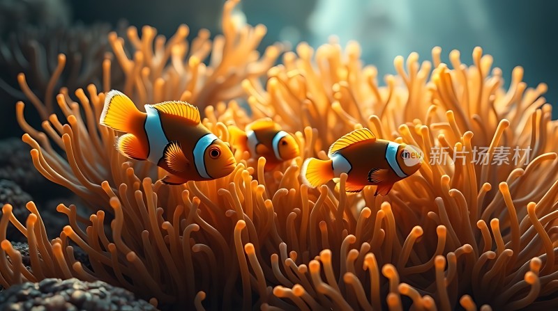 小丑鱼与海葵共舞