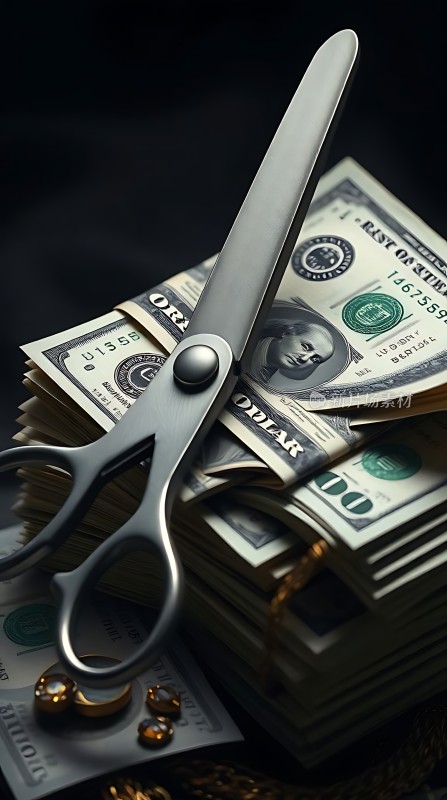 剪刀剪美元