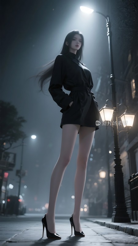 夜色下的优雅身影