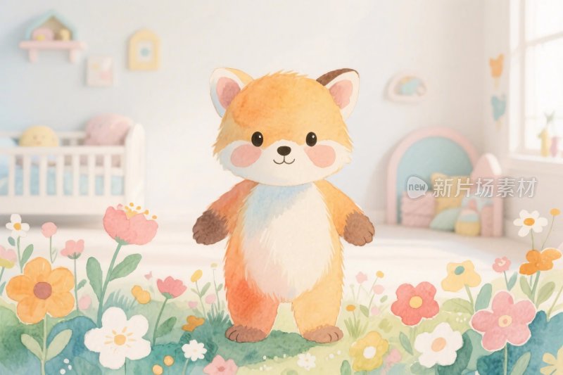 可爱卡通小狐狸插画