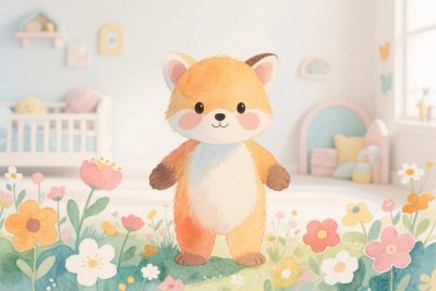 可爱卡通小狐狸插画 可爱卡通小狐狸插画