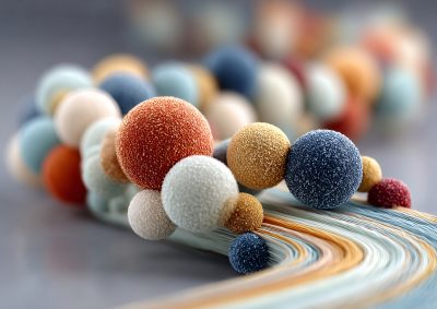 多彩毛绒球排列的创意画面 多彩毛绒球排列的创意画面