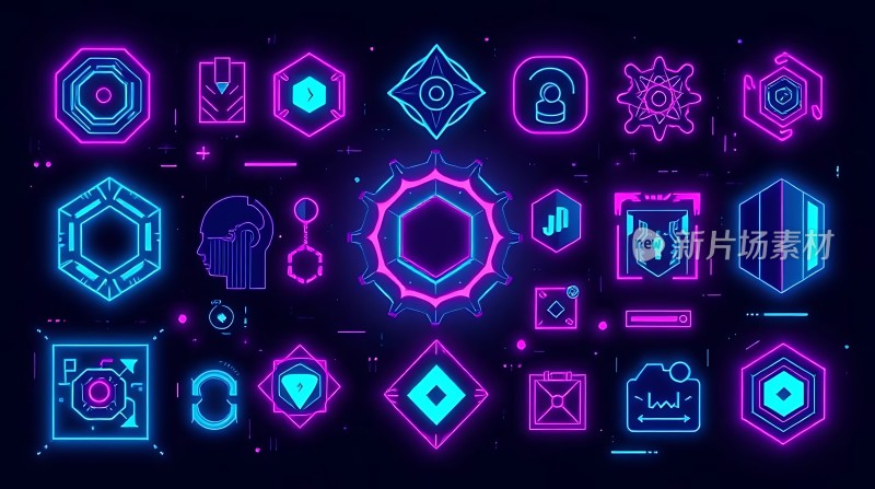 未来科技图标集