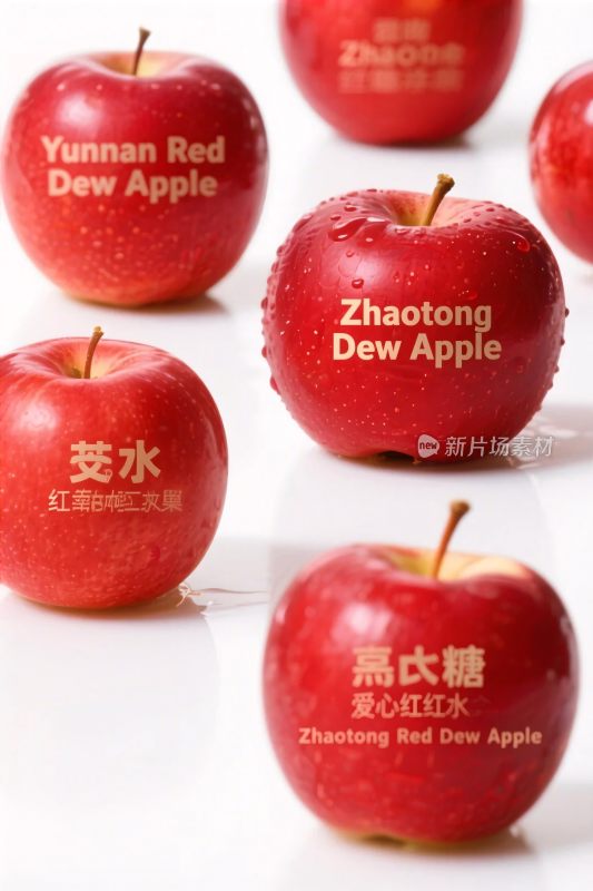 红苹果品种展示图