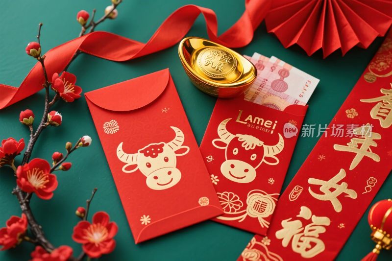 牛年春节红包喜庆装饰