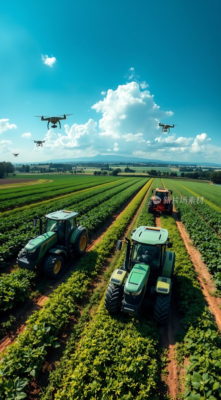 科技助力农业发展无人机与拖拉机协同作业