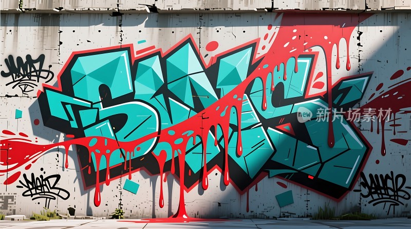 街头艺术涂鸦墙