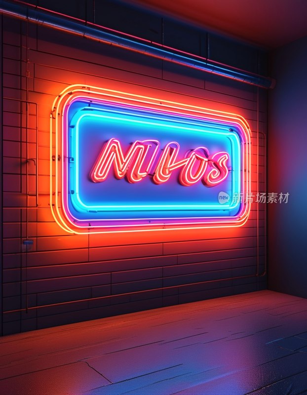 复古霓虹灯标牌