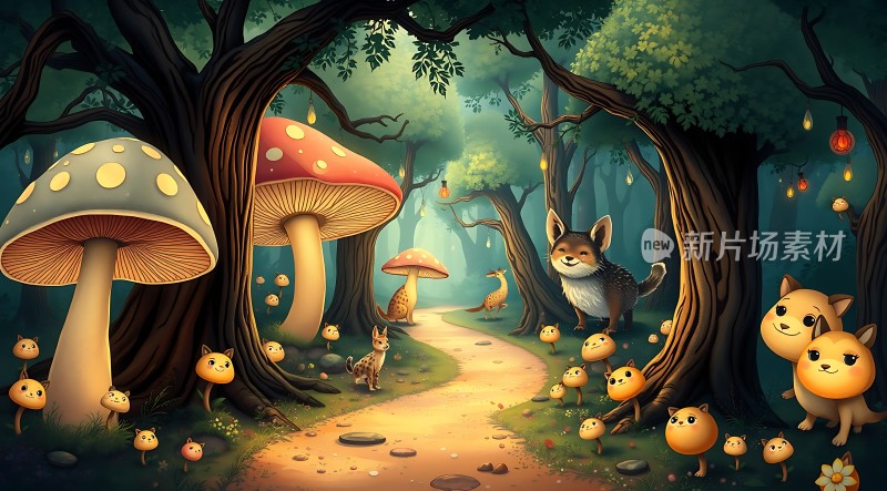 森林小径上的奇幻冒险