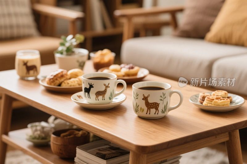 温馨室内茶点场景
