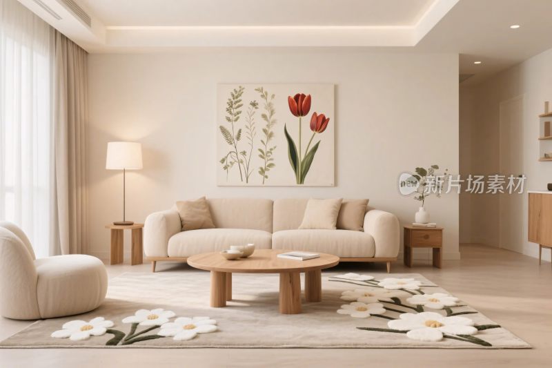 温馨简约风客厅室内场景