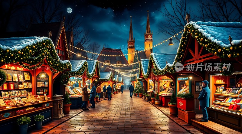 圣诞集市夜市